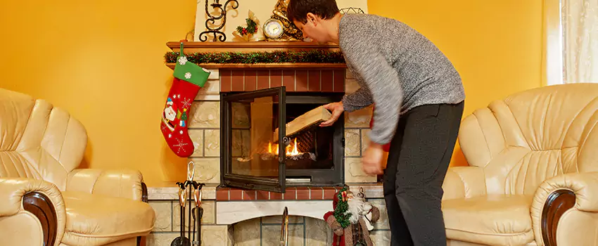 Rusted Metal Fireplace Restoration in Englewood, Florida
