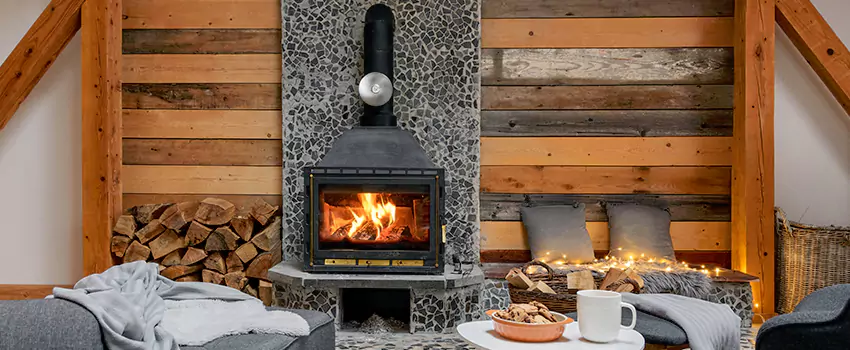 Thelin Hearth Products Direct Vent Gas Stove Fireplace Inspection in Englewood, Florida